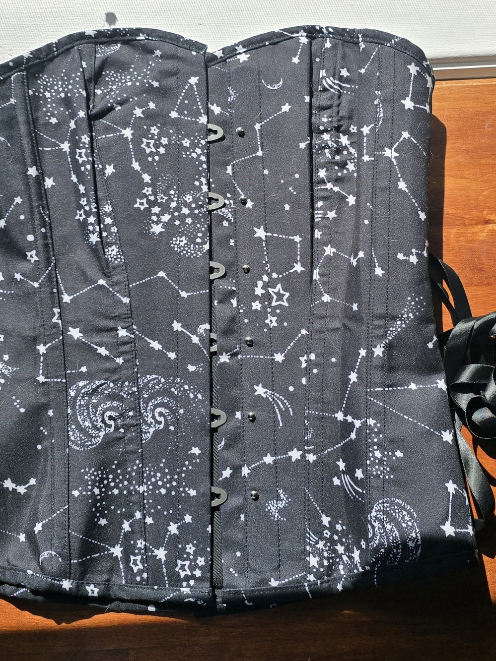 Constellation Print Black Corset